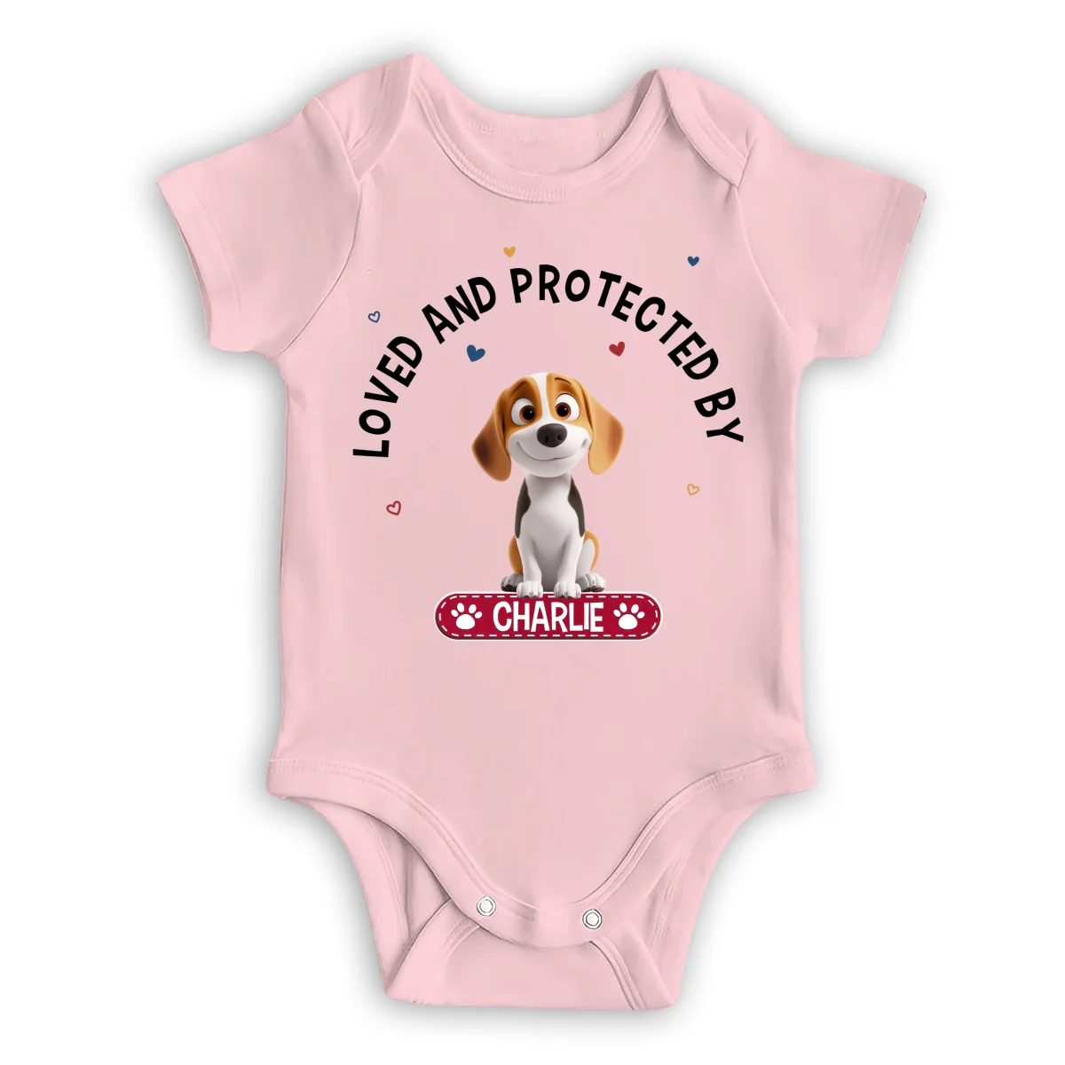 Loved And Protected By - Personalized Custom Baby Onesie - Image 9