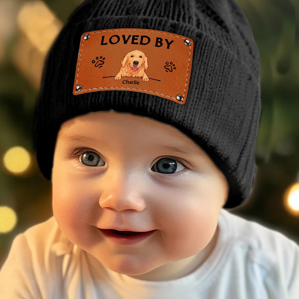 Loved By Dog - Personalized Custom Beanie - Image 3