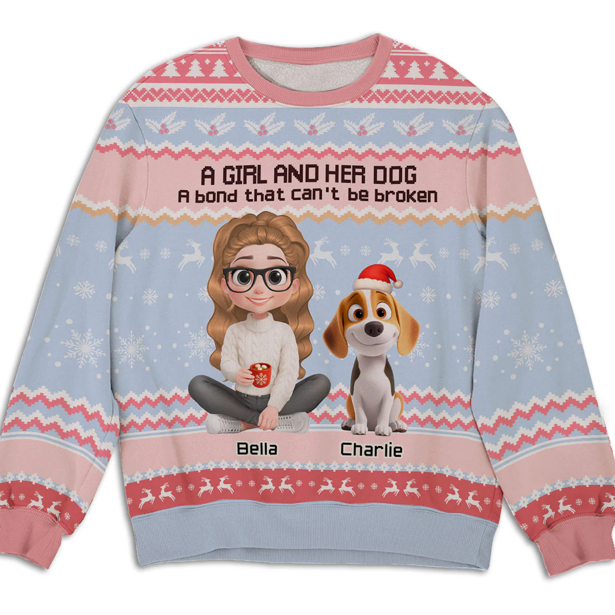 Lovely Christmas Clothing - Personalized Custom All-Over-Print Sweatshirt