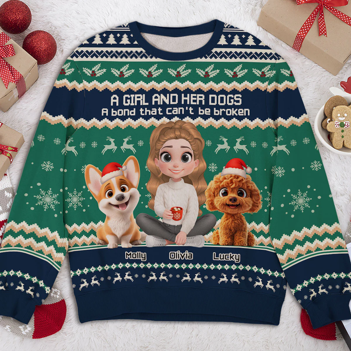 Lovely Christmas Clothing - Personalized Custom All-Over-Print Sweatshirt - Image 2