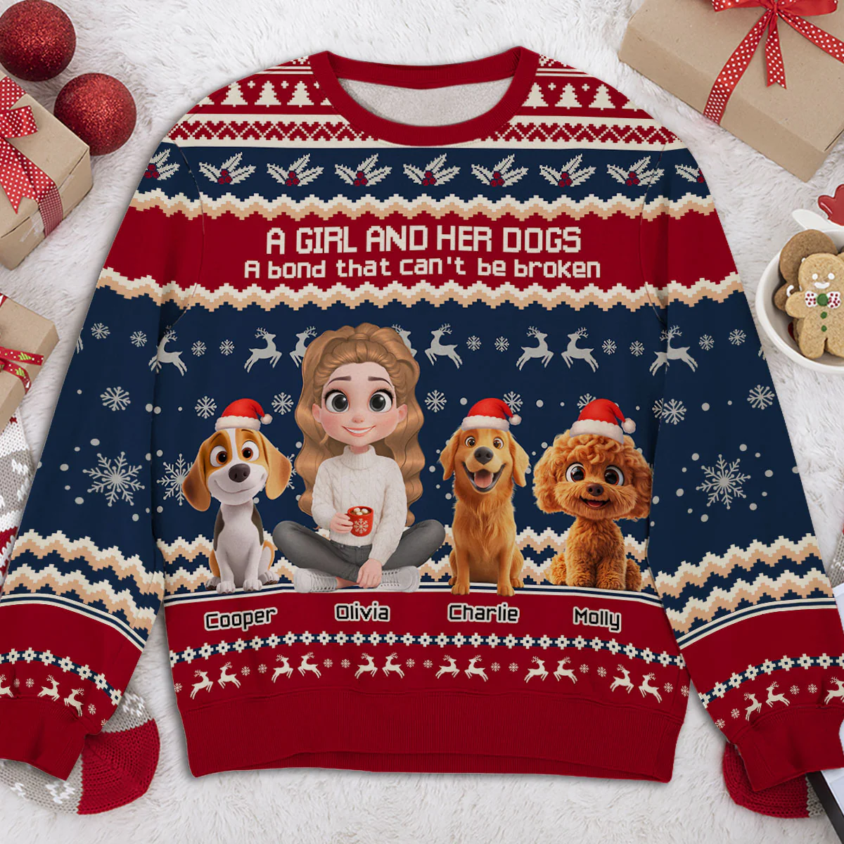 Lovely Christmas Clothing - Personalized Custom All-Over-Print Sweatshirt - Image 3