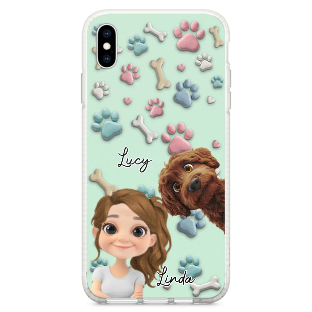 Lovely Dog And Human Cartoon - Personalized Custom Phone Case - Image 22