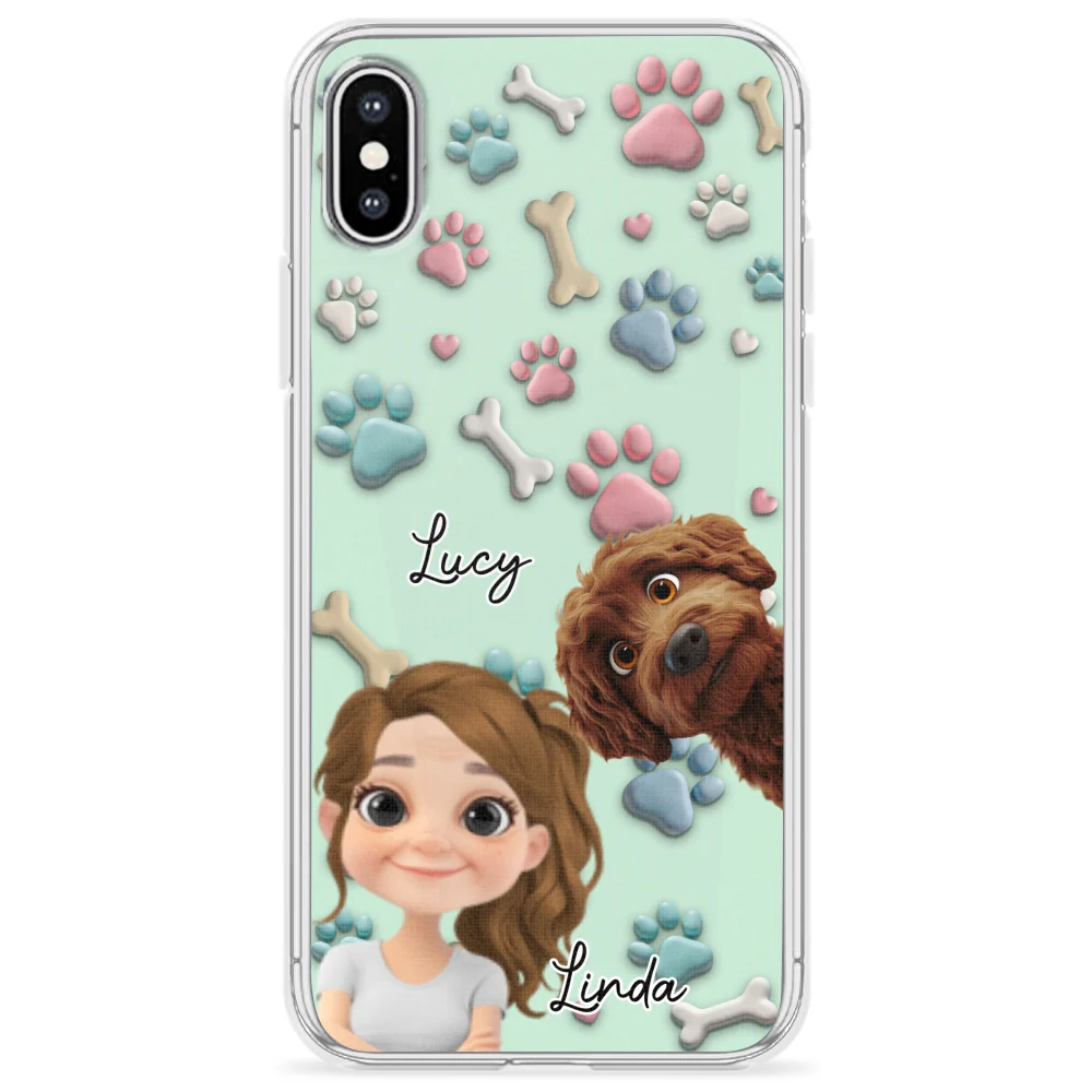 Lovely Dog And Human Cartoon - Personalized Custom Phone Case - Image 23
