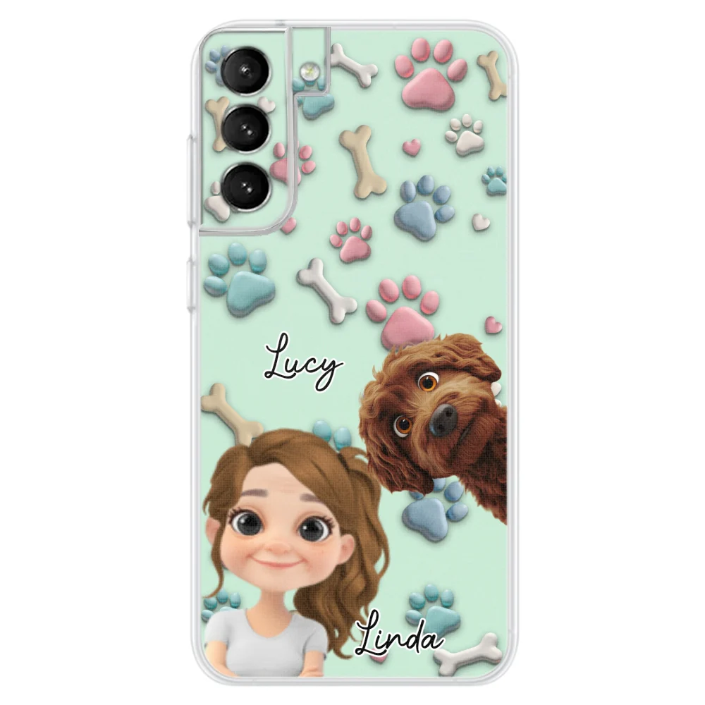 Lovely Dog And Human Cartoon - Personalized Custom Phone Case - Image 27