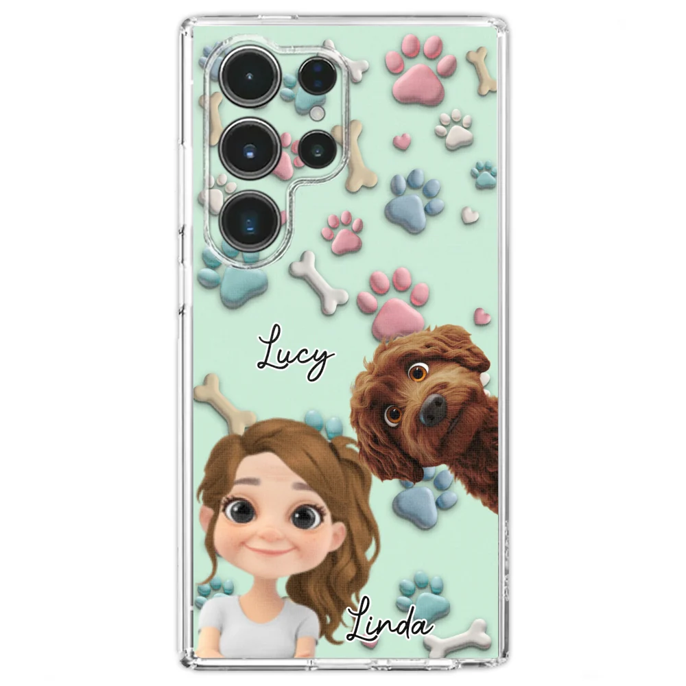 Lovely Dog And Human Cartoon - Personalized Custom Phone Case - Image 28