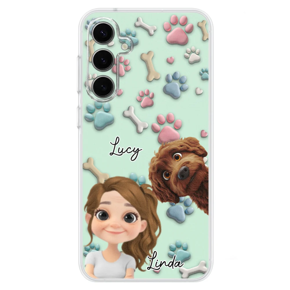 Lovely Dog And Human Cartoon - Personalized Custom Phone Case - Image 29