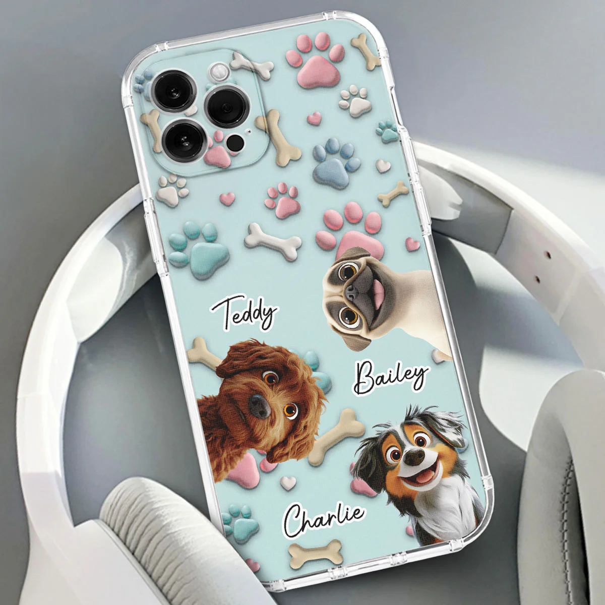 Lovely Dog Cartoon - Personalized Custom Phone Case - Image 3