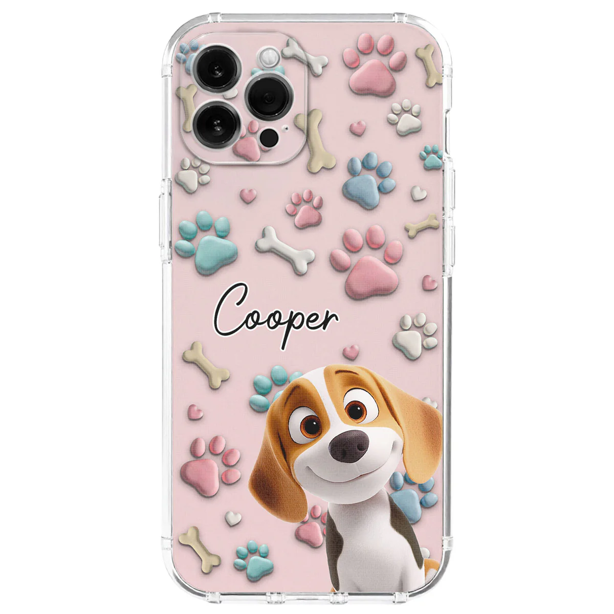 Lovely Dog Cartoon Version 2 - Personalized Custom Phone Case
