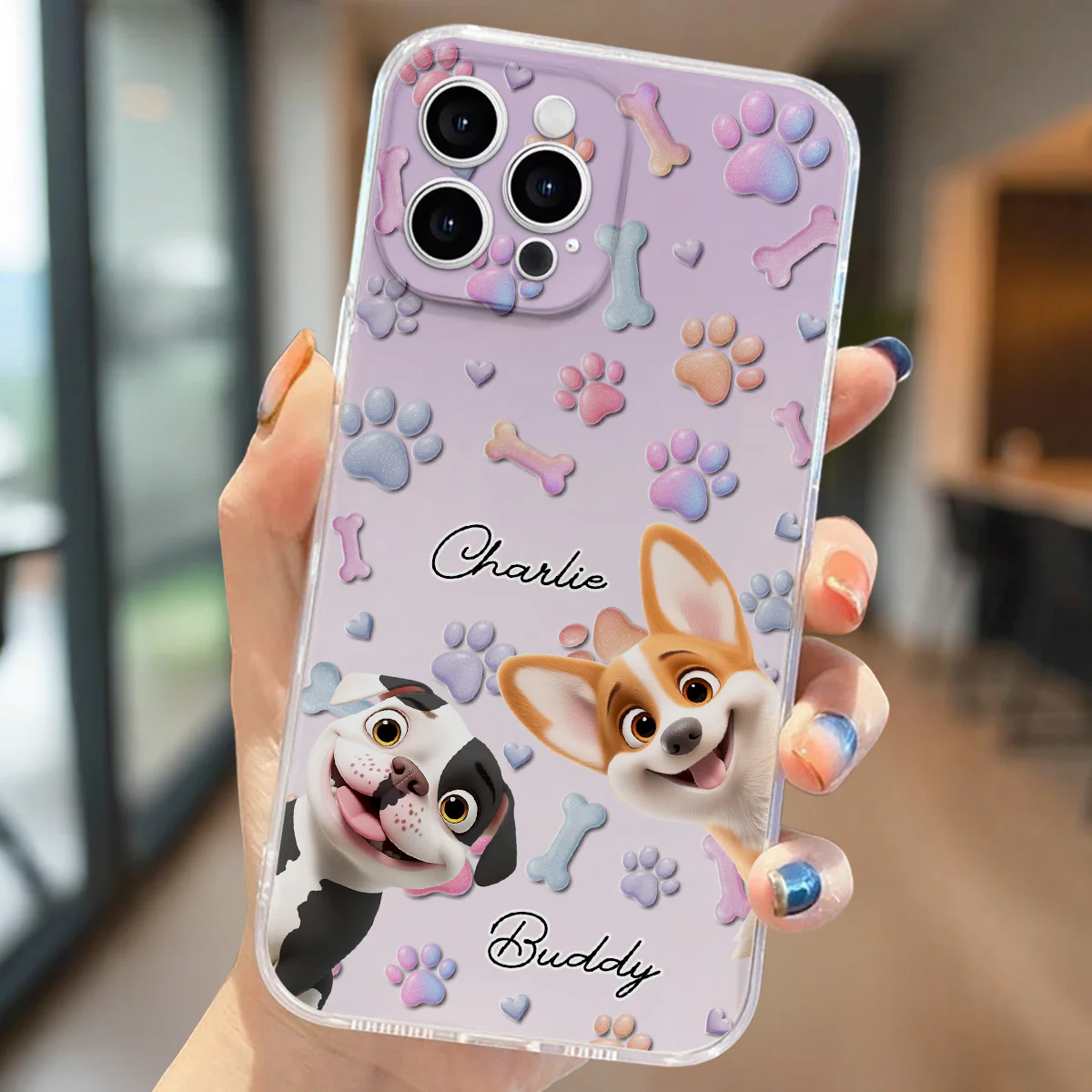 Lovely Dog - Personalized Custom 3D Effect Phone Case - Image 2