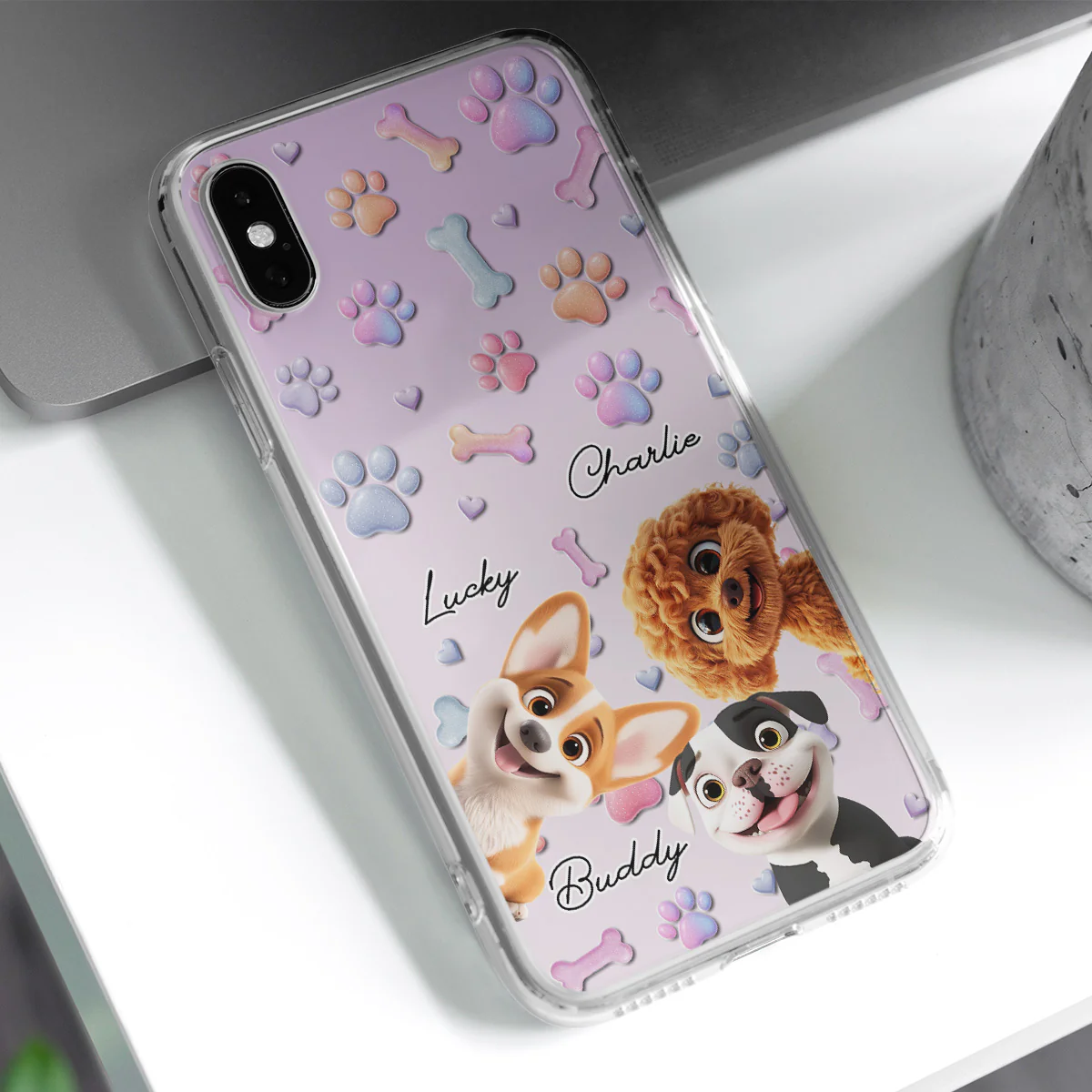 Lovely Dog - Personalized Custom 3D Effect Phone Case - Image 3