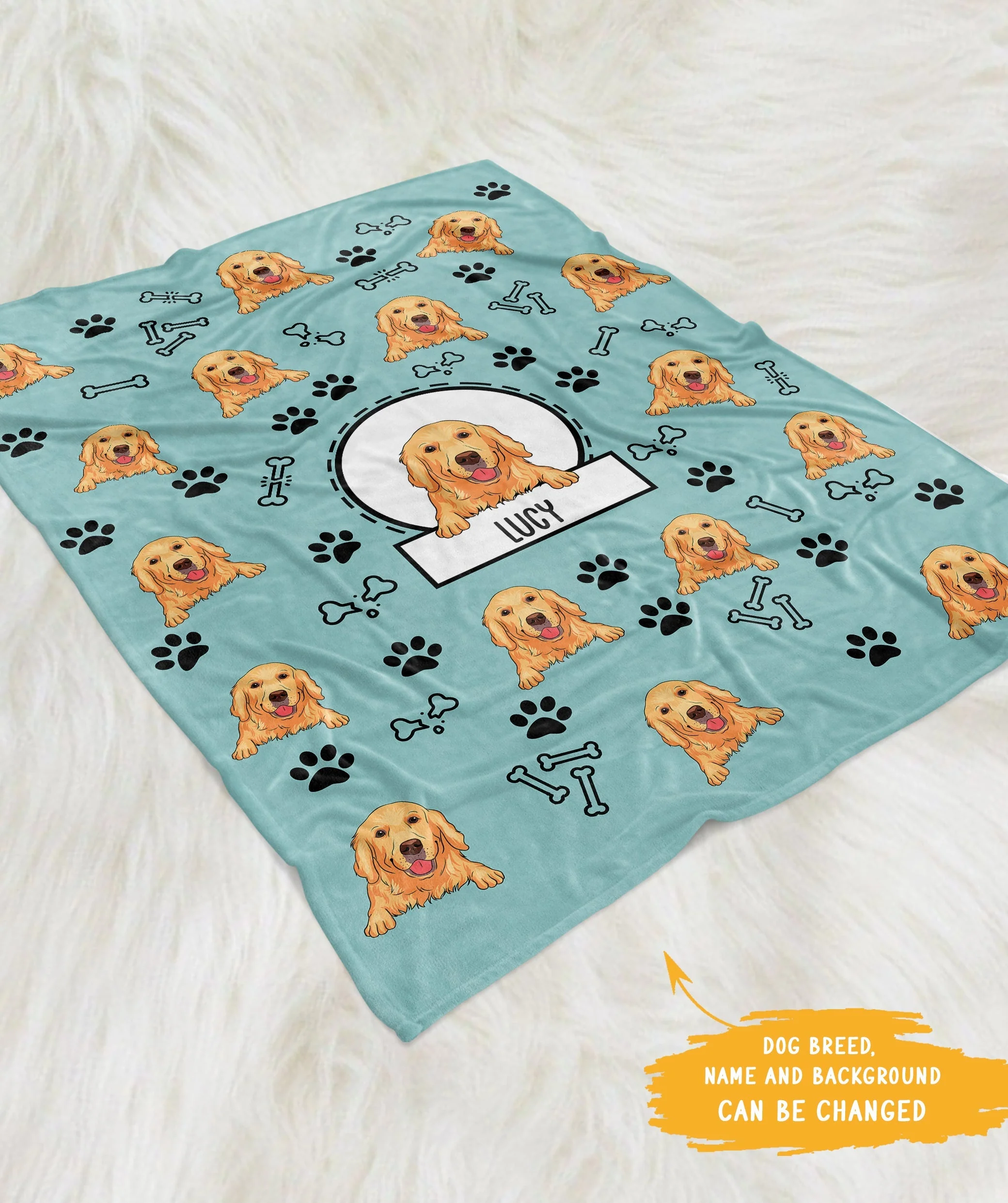 Lovely Dog - Personalized Custom Fleece Blanket - Gifts For Dog Lovers - Image 2
