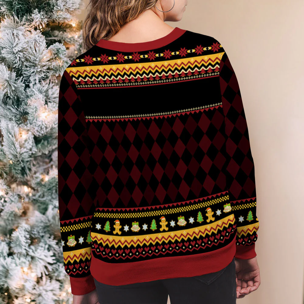 Lovely Dogs And Human Christmas - Personalized Custom All-Over-Print Sweatshirt - Image 6