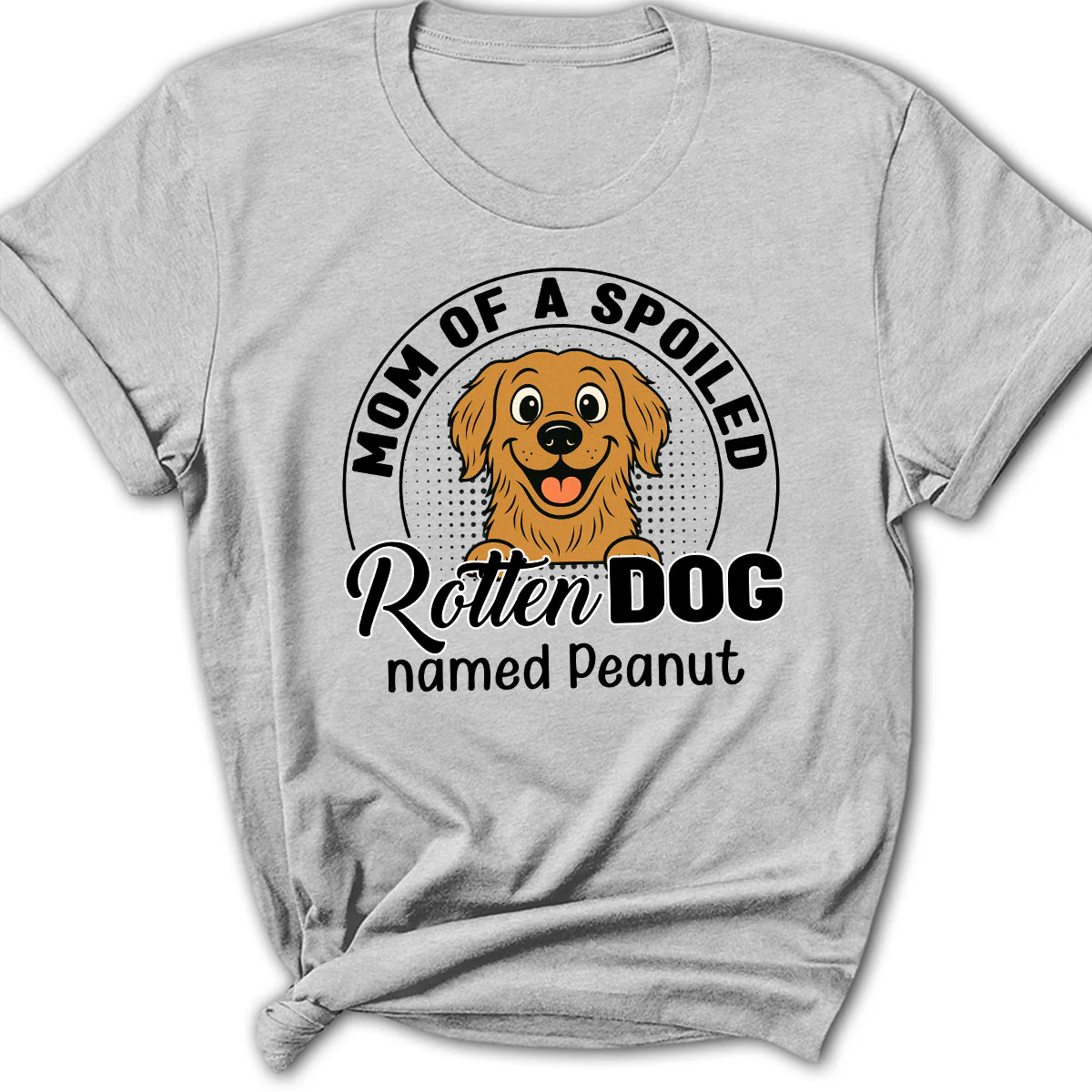Lovely Spoiled Rotten Comic Dog - Personalized Custom Women's T-Shirt