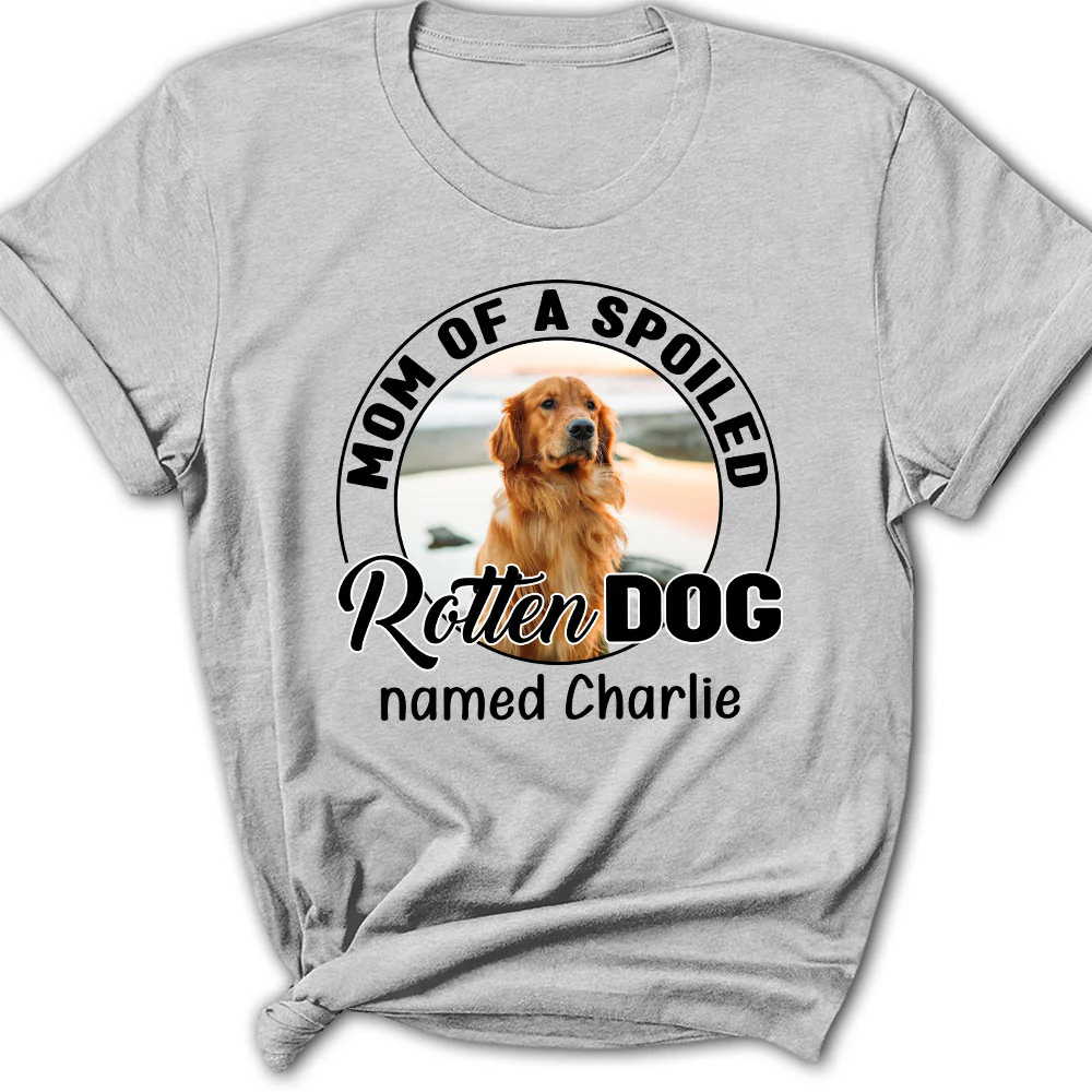 Lovely Spoiled Rotten Dog Chibi Cartoon Photo - Personalized Custom Women's T-Shirt