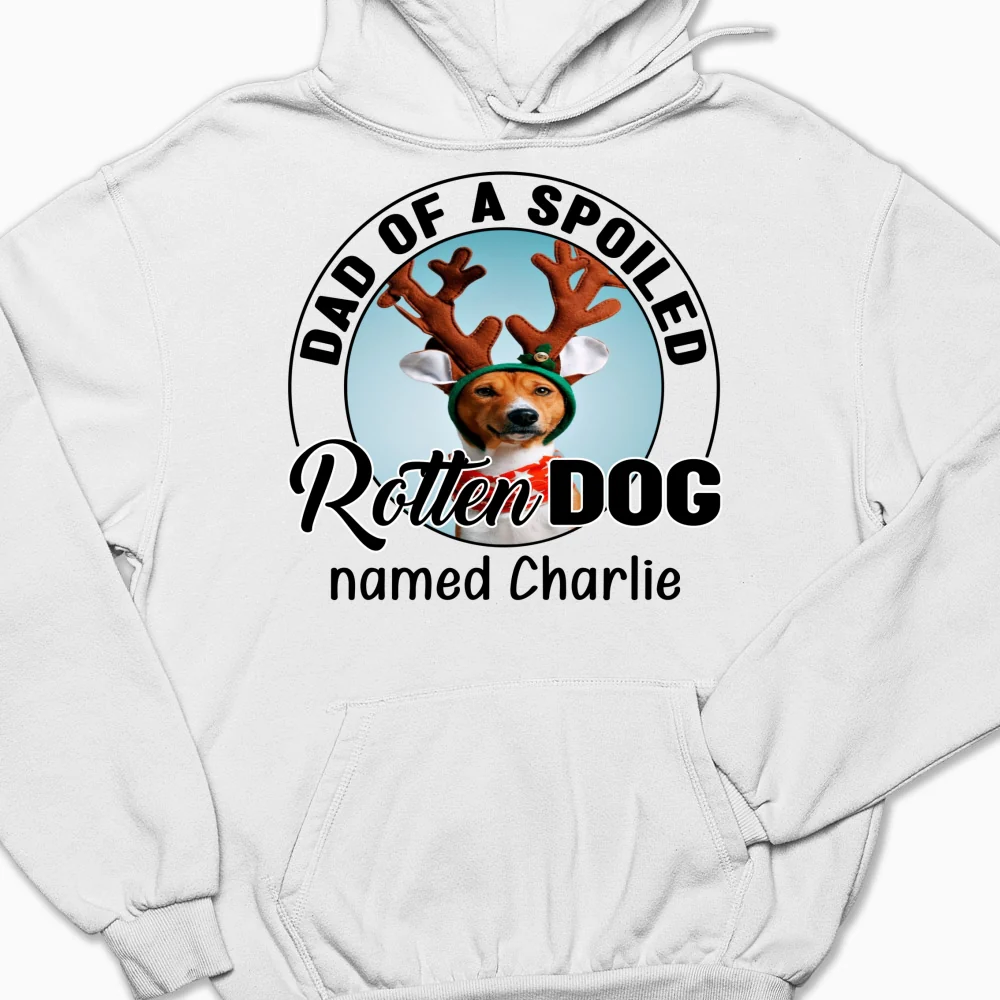 Lovely Spoiled Rotten Dog Chibi Cartoon Ver Christmas - Personalized Custom Hoodie - Image 4