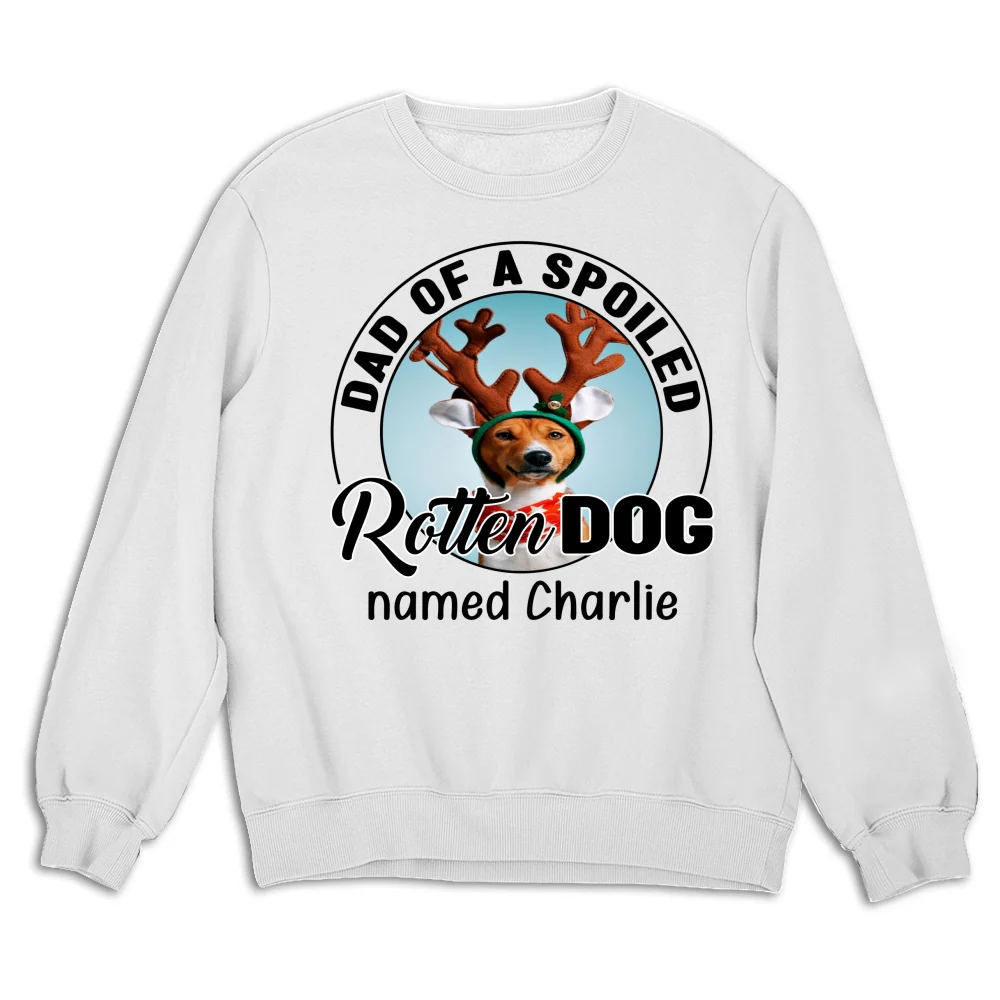 Lovely Spoiled Rotten Dog Chibi Cartoon Ver Christmas - Personalized Custom Sweatshirt - Image 4