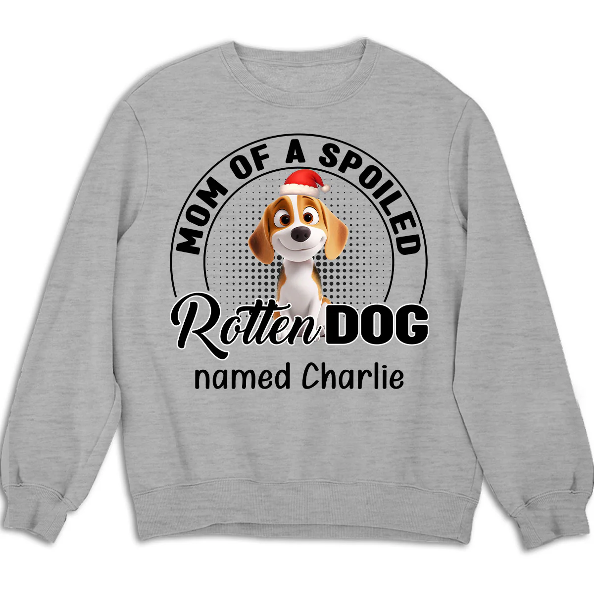 Lovely Spoiled Rotten Dog Chibi Cartoon Ver Christmas - Personalized Custom Sweatshirt