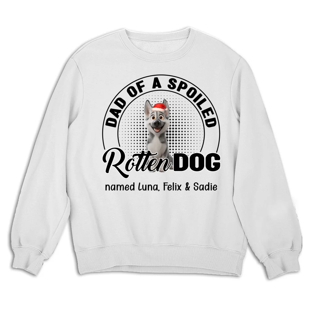 Lovely Spoiled Rotten Dog Chibi Cartoon Ver Christmas - Personalized Custom Sweatshirt - Image 4
