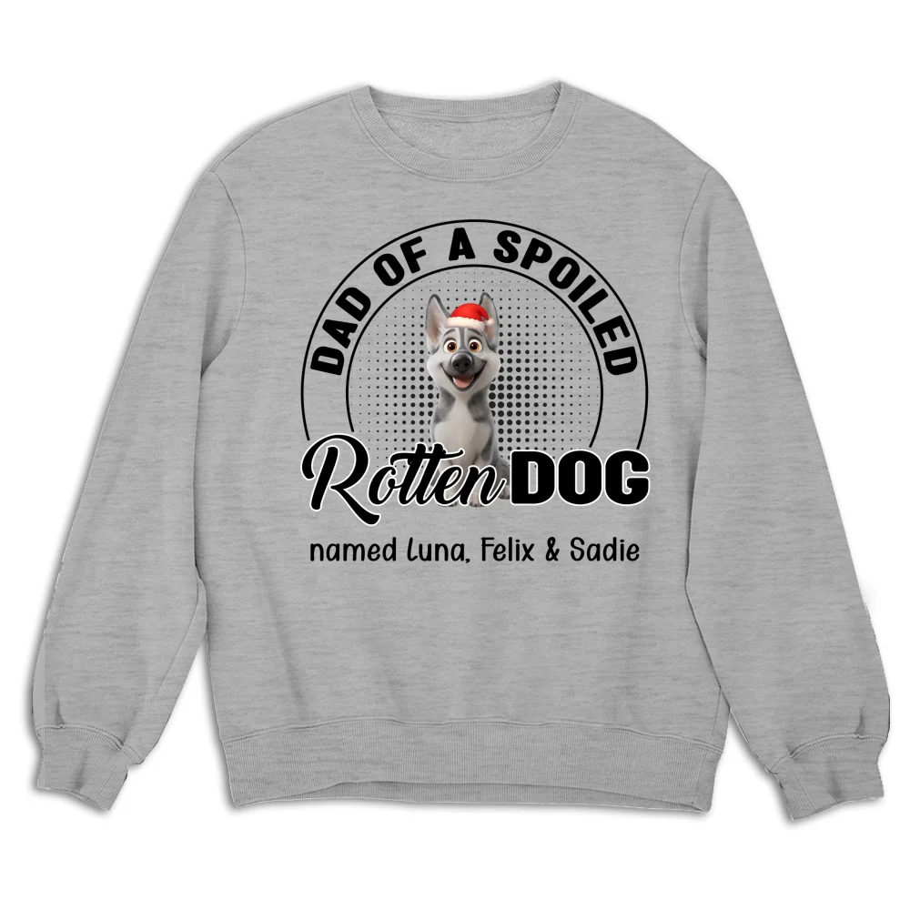 Lovely Spoiled Rotten Dog Chibi Cartoon Ver Christmas - Personalized Custom Sweatshirt - Image 5