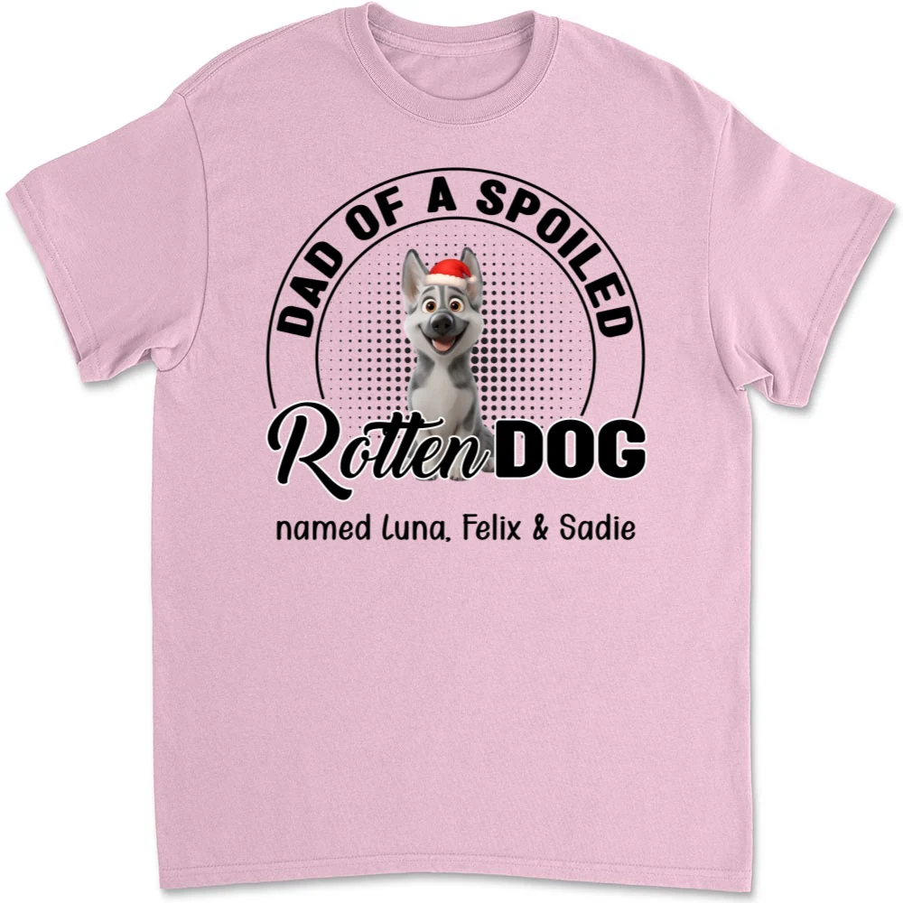 Lovely Spoiled Rotten Dog Chibi Cartoon Ver Christmas - Personalized Custom Unisex T-Shirt - Image 7