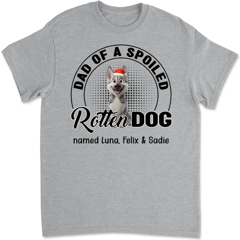 Lovely Spoiled Rotten Dog Chibi Cartoon Ver Christmas - Personalized Custom Unisex T-Shirt - Image 9