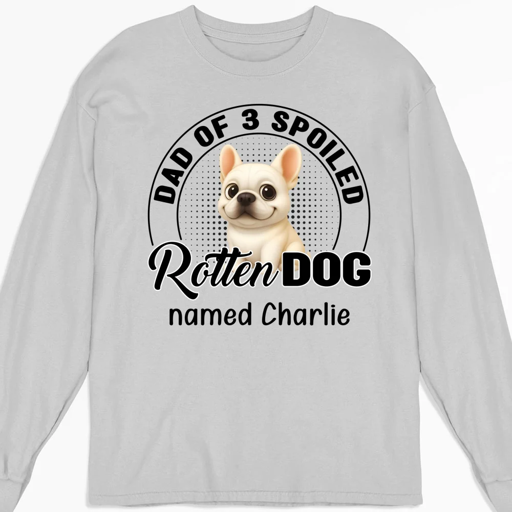 Lovely Spoiled Rotten Dog Chibi Cartoon Ver New - Personalized Custom Long Sleeve T-Shirt - Image 3