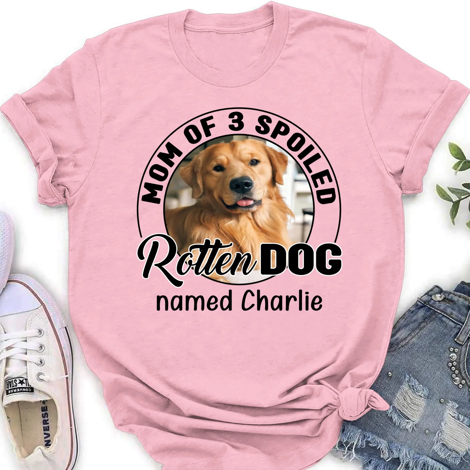 Lovely Spoiled Rotten Dog Chibi Cartoon Ver New Photo - Personalized Custom Women's T-Shirt - Image 8