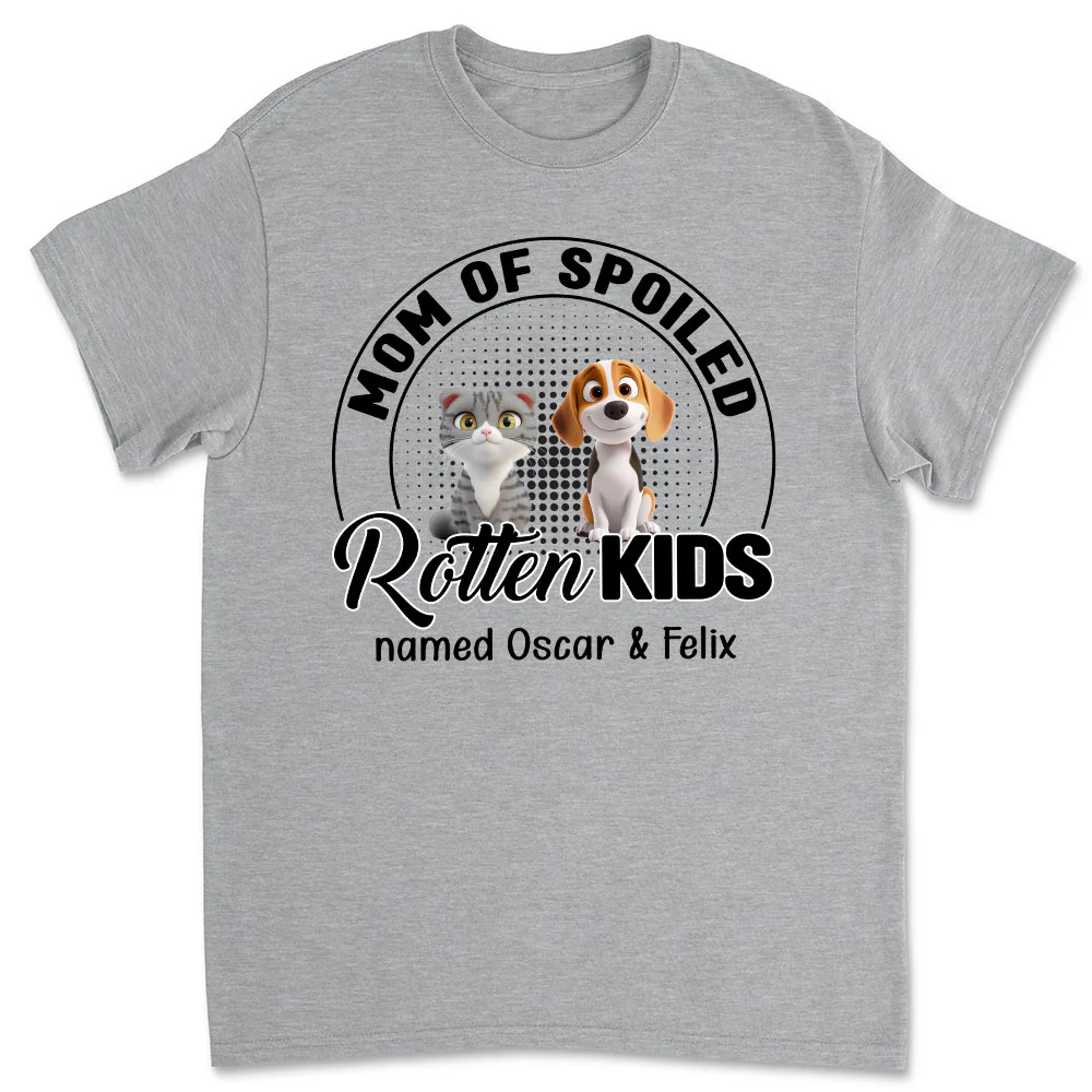 Lovely Spoiled Rotten Pet Chibi Cartoon - Personalized Custom Unisex T-Shirt