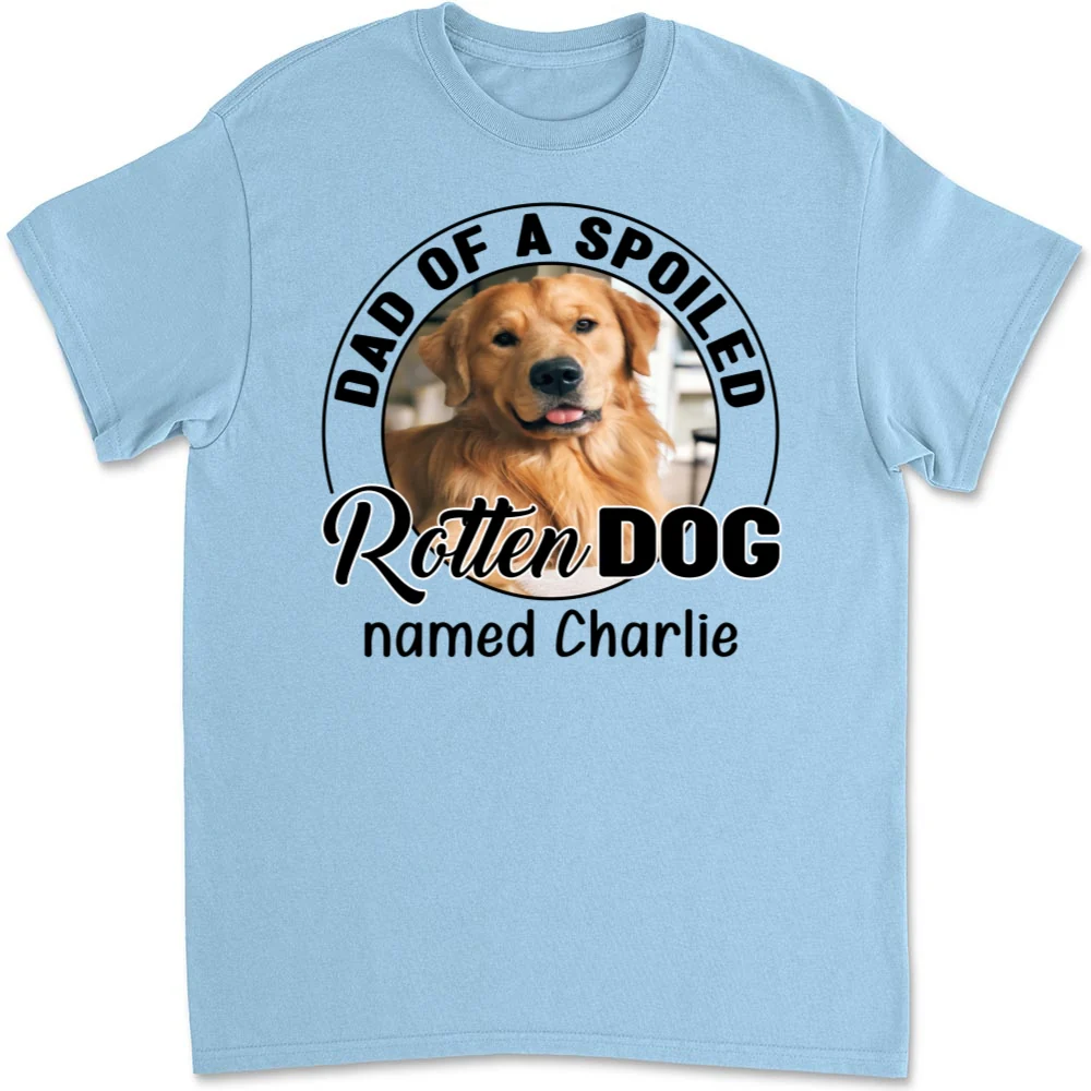 Lovely Spoiled Rotten Storybook Dog Photo - Personalized Custom Unisex T-Shirt - Image 8