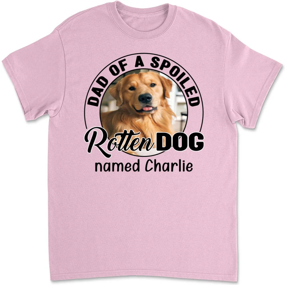 Lovely Spoiled Rotten Storybook Dog Photo - Personalized Custom Unisex T-Shirt - Image 9