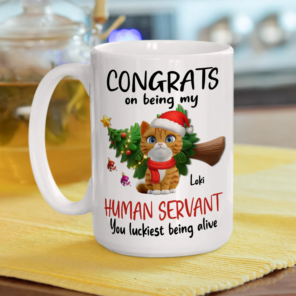 Luckiest Being Alive - Personalized Custom Coffee Mug - Image 5