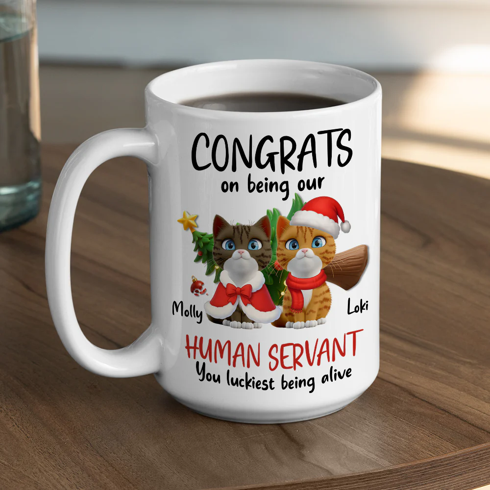 Luckiest Being Alive - Personalized Custom Coffee Mug - Image 6
