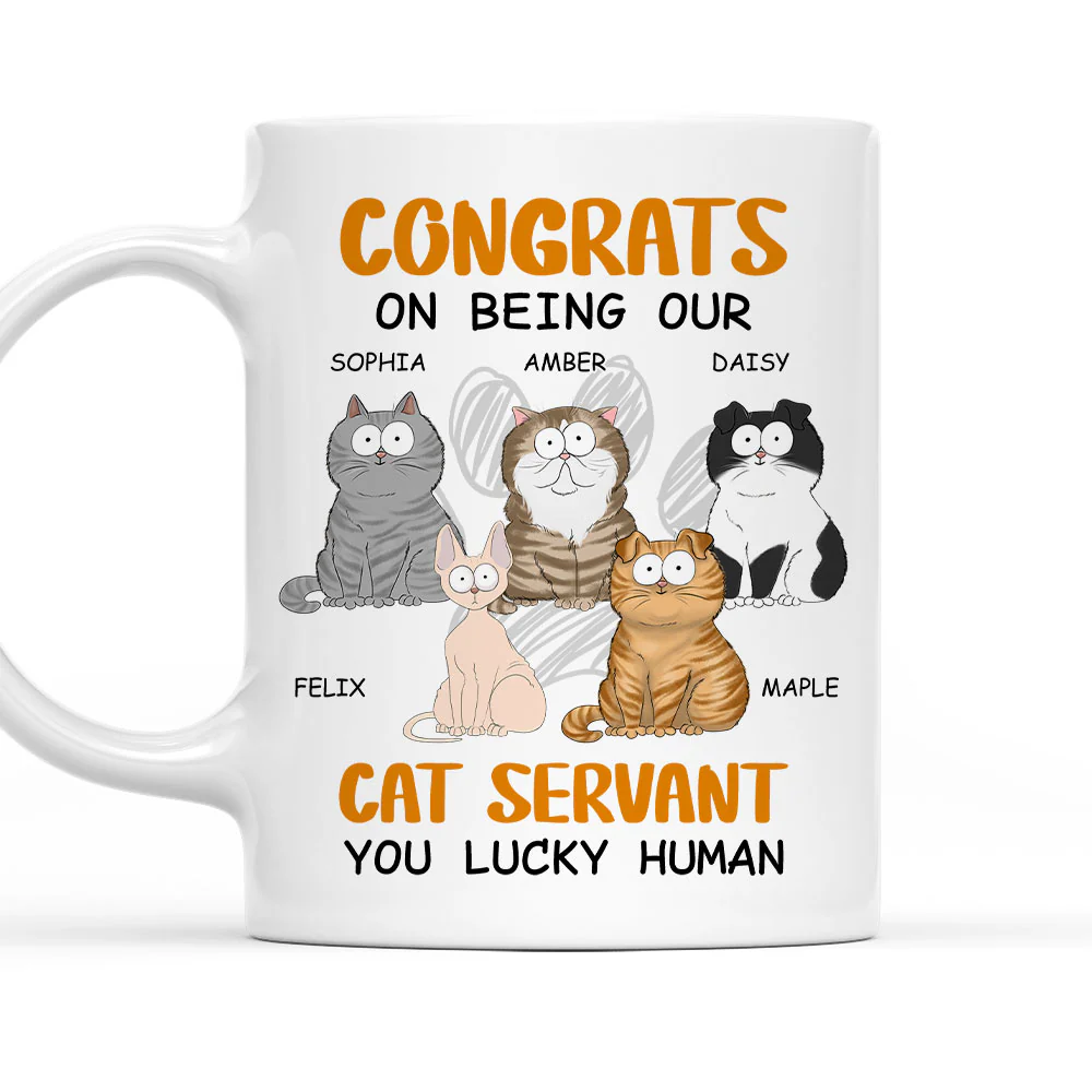 Luckiest Human We Have Ever Seen - Personalized Custom Coffee Mug