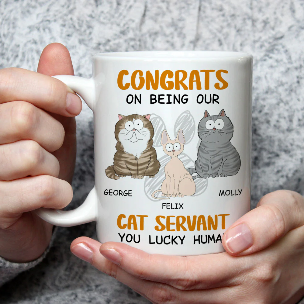 Luckiest Human We Have Ever Seen - Personalized Custom Coffee Mug - Image 2