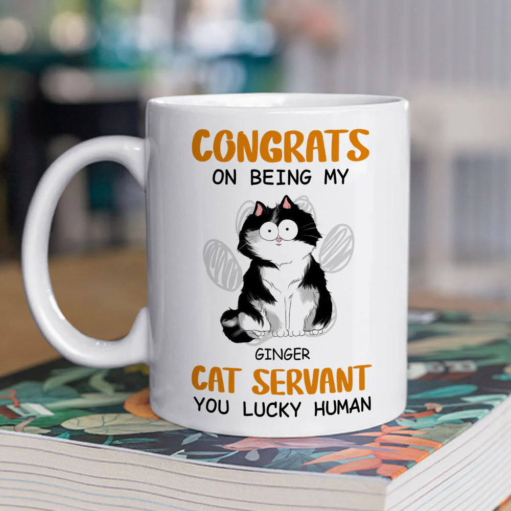 Luckiest Human We Have Ever Seen - Personalized Custom Coffee Mug - Image 5