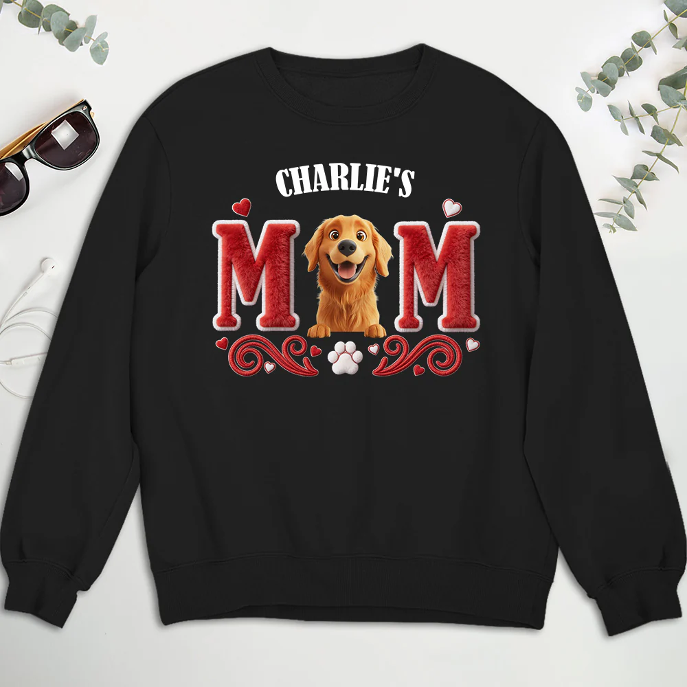 Lucky Dog Mommy - Personalized Custom Sweatshirt - Image 2