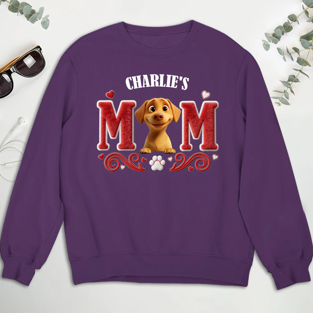 Lucky Dog Mommy - Personalized Custom Sweatshirt - Image 3