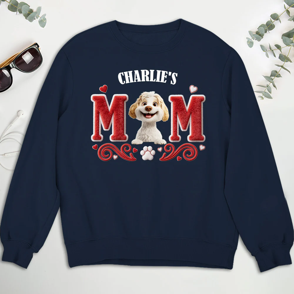 Lucky Dog Mommy - Personalized Custom Sweatshirt - Image 4