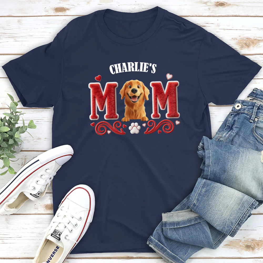 Lucky Dog Mommy - Personalized Custom Unisex T-shirt - Image 6