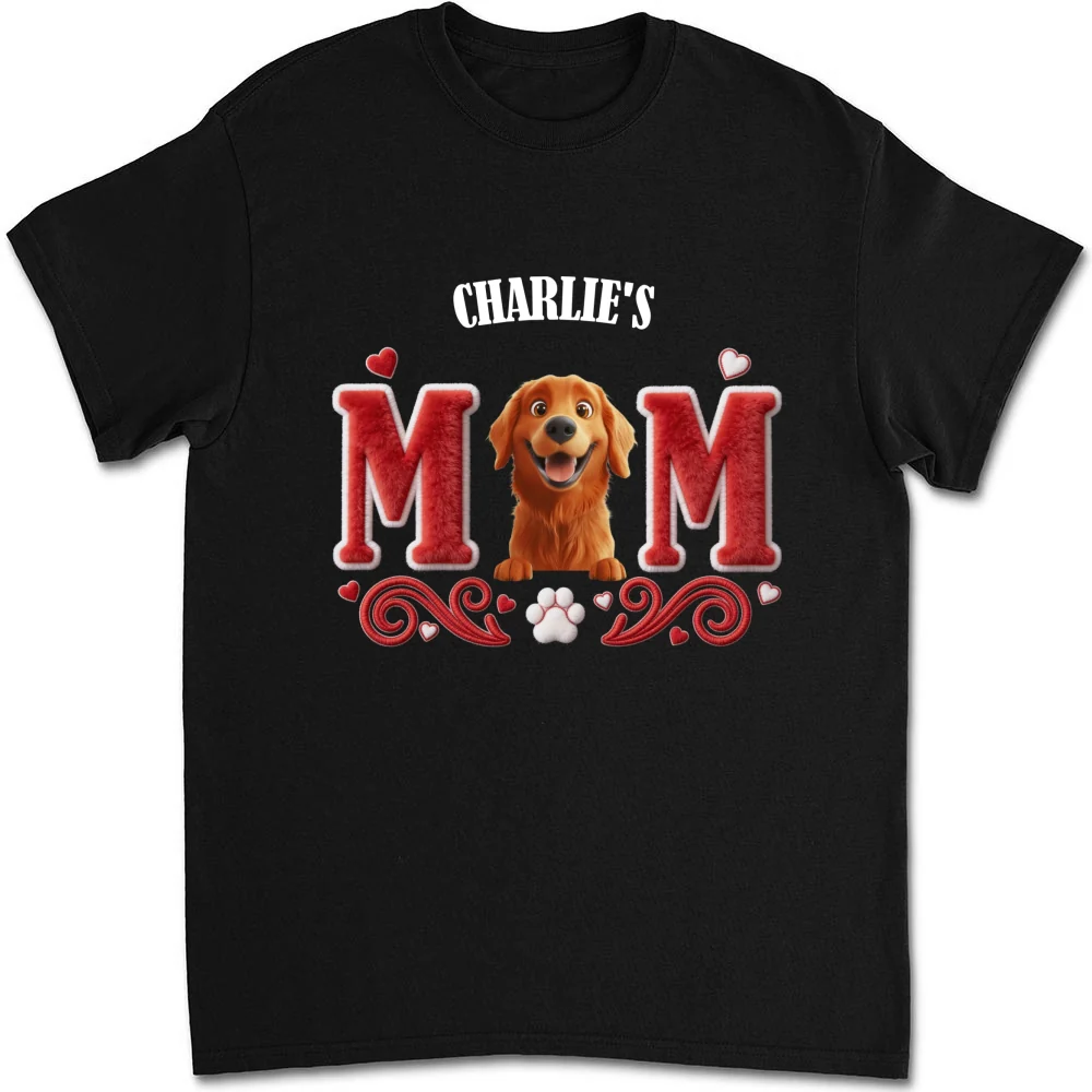 Lucky Dog Mommy - Personalized Custom Unisex T-shirt - Image 7