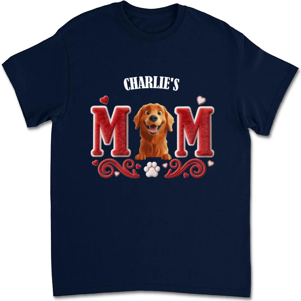Lucky Dog Mommy - Personalized Custom Unisex T-shirt - Image 8