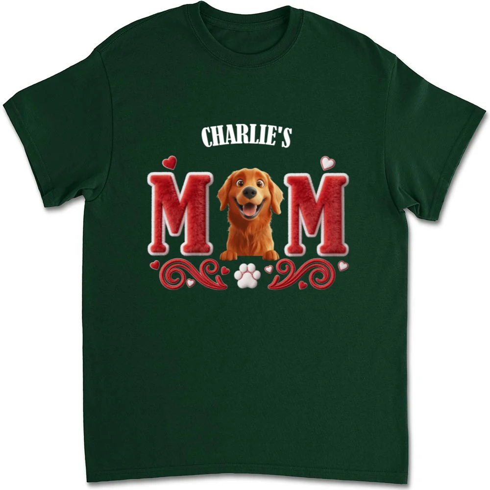 Lucky Dog Mommy - Personalized Custom Unisex T-shirt - Image 9