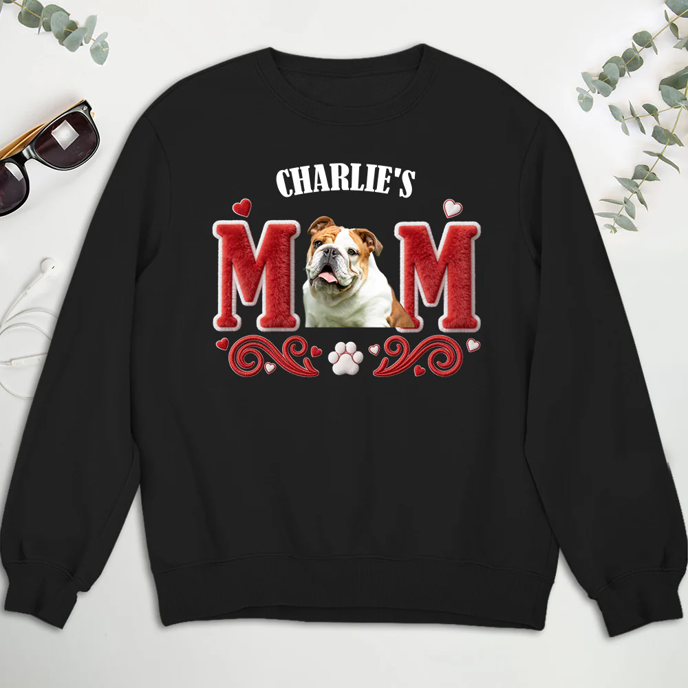 Lucky Dog Mommy Photo - Personalized Custom Sweatshirt - Image 2