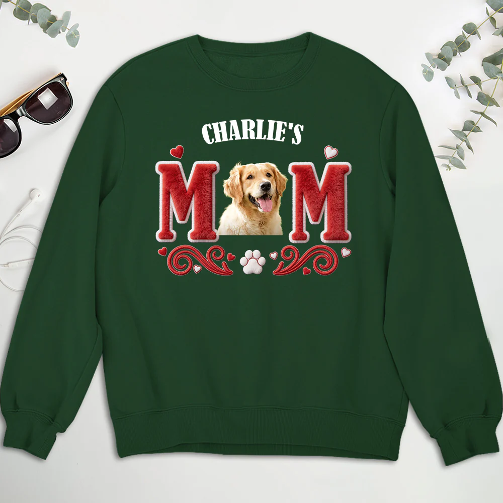 Lucky Dog Mommy Photo - Personalized Custom Sweatshirt - Image 3