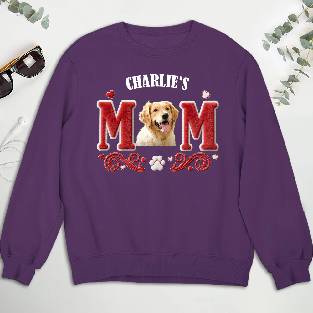 Lucky Dog Mommy Photo - Personalized Custom Sweatshirt - Image 5