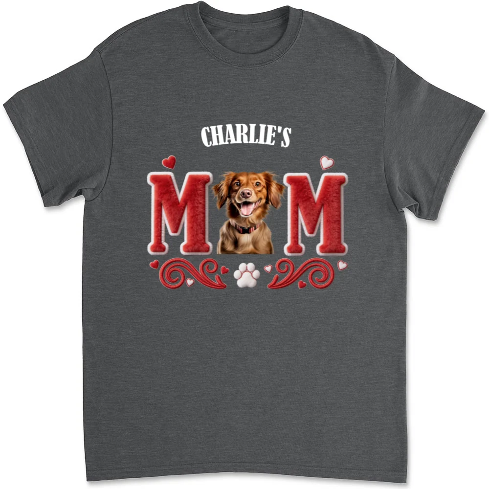 Lucky Dog Mommy Photo - Personalized Custom Unisex T-shirt - Image 10