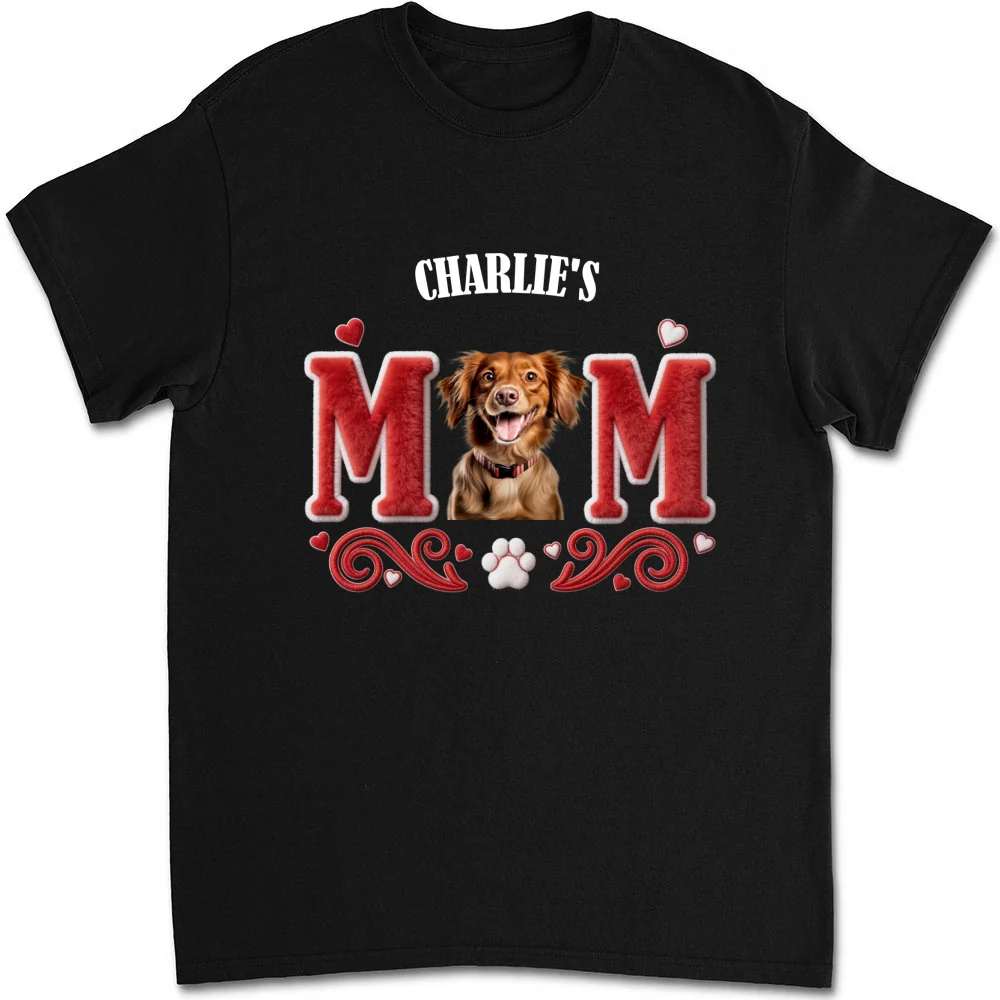 Lucky Dog Mommy Photo - Personalized Custom Unisex T-shirt - Image 6