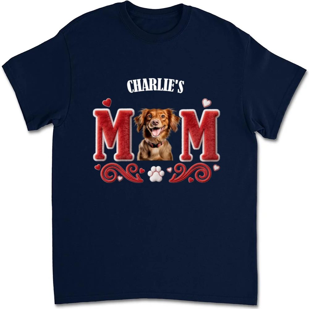 Lucky Dog Mommy Photo - Personalized Custom Unisex T-shirt - Image 7