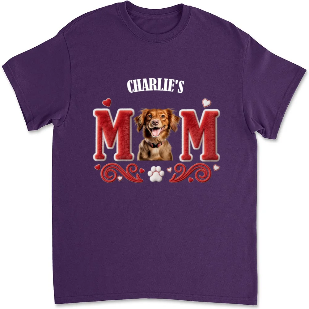 Lucky Dog Mommy Photo - Personalized Custom Unisex T-shirt - Image 9