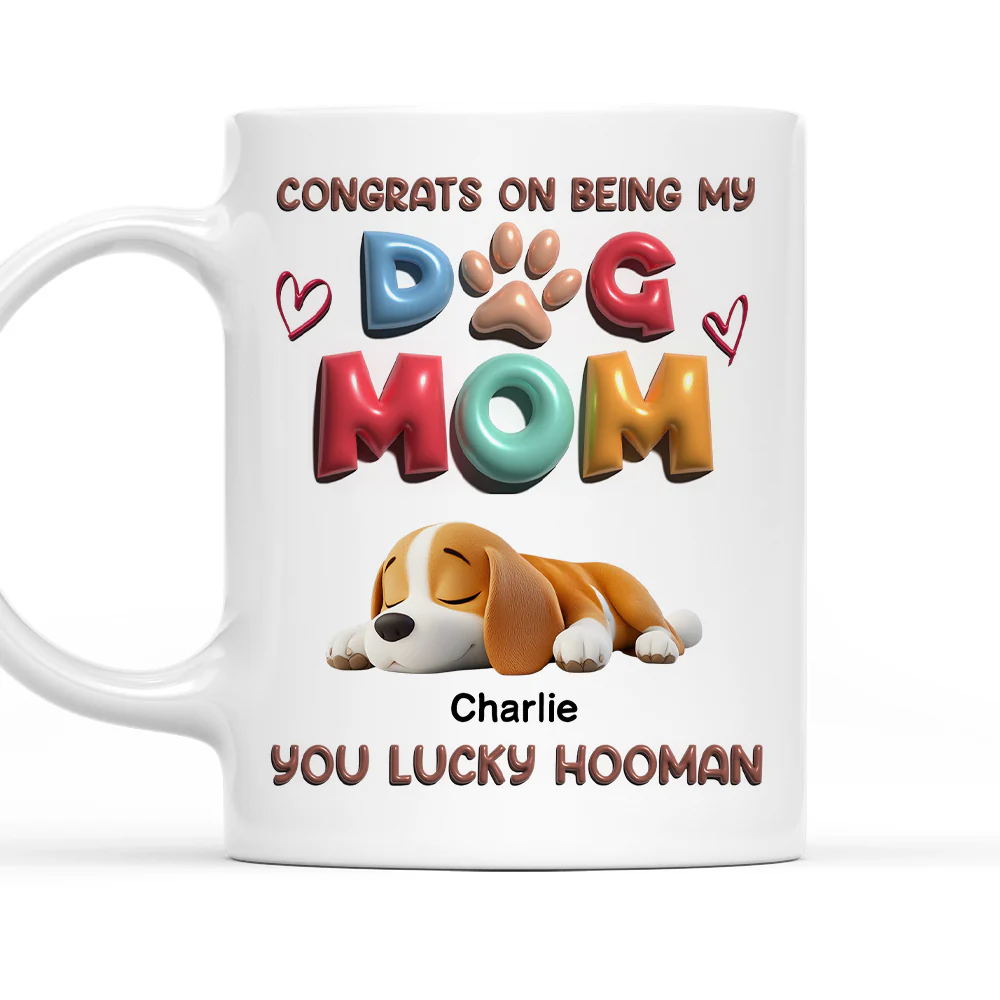 Lucky Hooman - Personalized Custom 3D Inflated Effect Coffee Mug